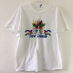 Men New Orleans Mardi-Gras Shirt size L